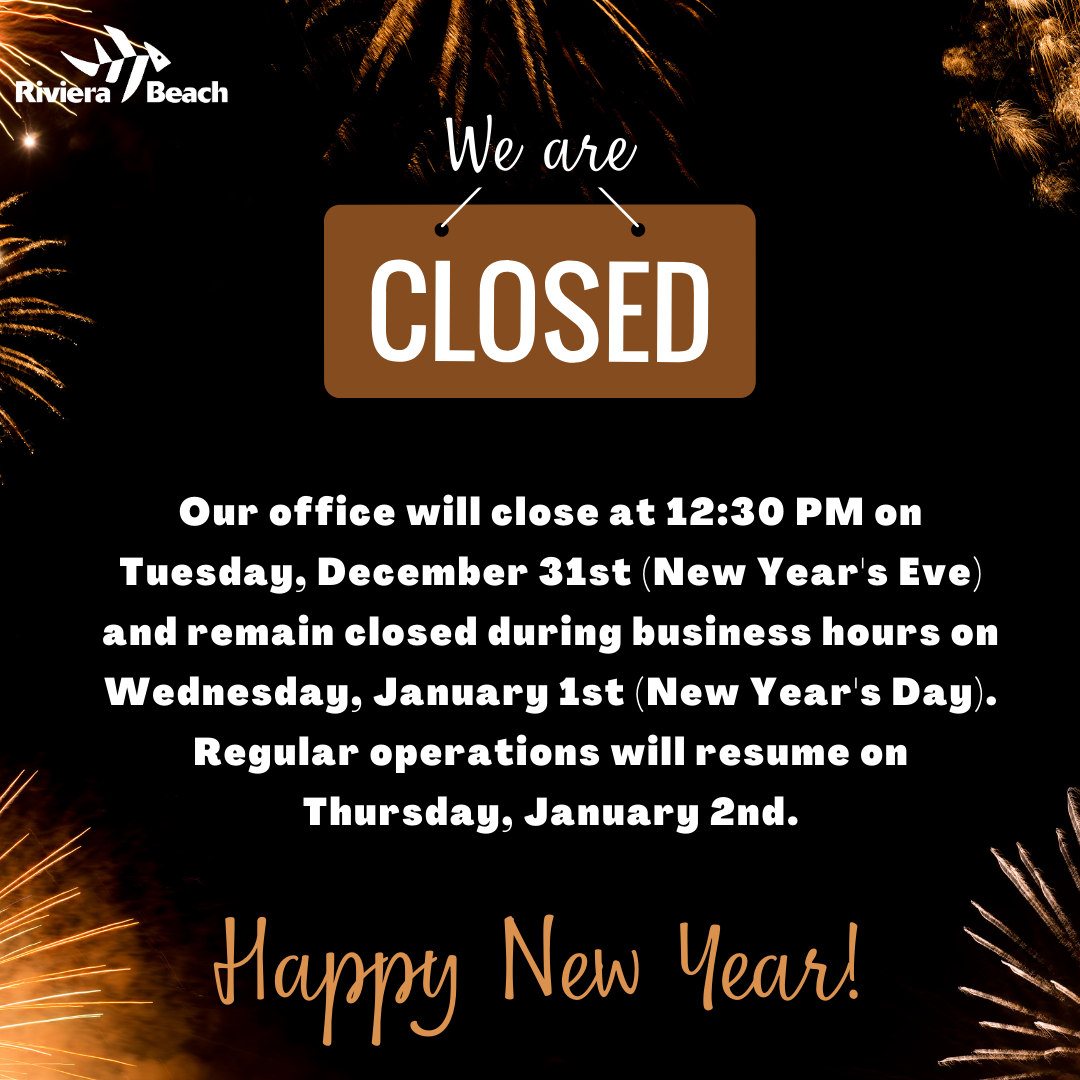 We are CLOSED Our office will close at 12:30 PM on Tuesday, December 31st (New Year's Eve) and remain closed during business hours on Wednesday, January 1st (New Year's Day). Regular operations will resume on Thursday, January 2nd. Happy New Year!