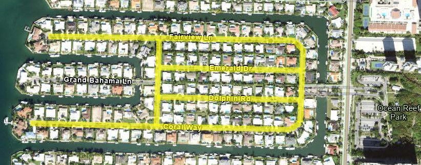 LANE CLOSURE NOTICE Please be advised that inspection of the sanitary sewer main will be conducted on Fairview Lane, Emerald Drive, Dolphin Road, Sunset Lane & Coral Way. The inspections will take place from October 16th to 19th between the hours of 8 AM – 4 PM and will involve periodic lane closures around the sanitary sewer manholes. We apologize for any inconvenience this may cause you and thank you in advance for your cooperation