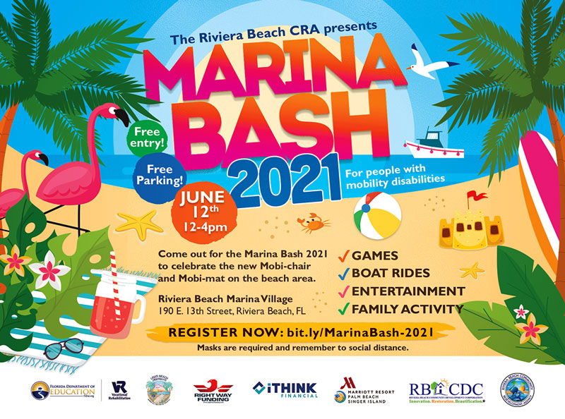 Marina Bash 2021 June 12 from 12-4pm for more information please visit bit.ly/marinabash-2021