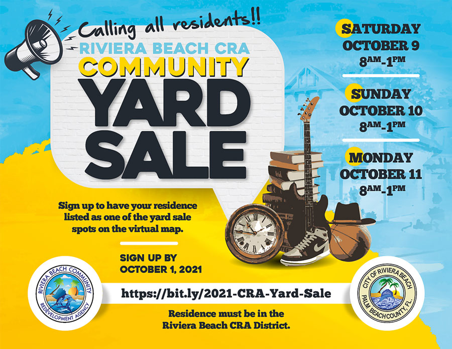 Community Yard Sale October9th thru the 11th from 8am to 1pm