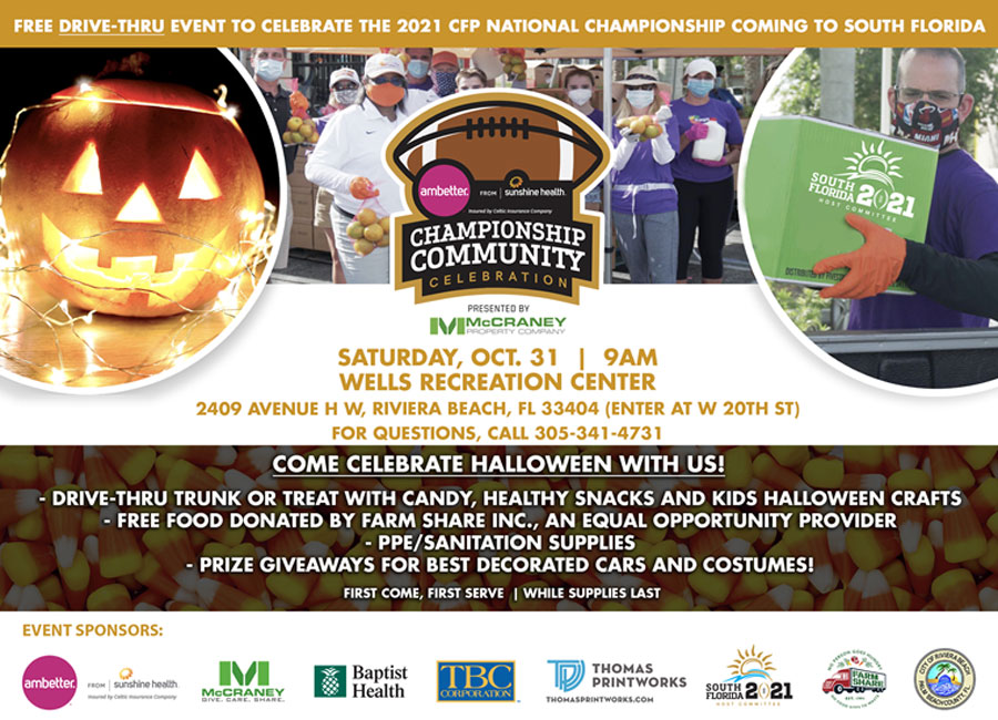 Orange Bowl Halloween Food Distribution Saturday October 31, 2020